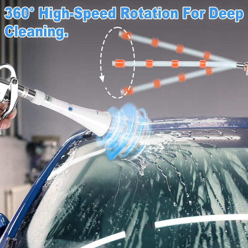 phepetroll Air Blow Gun Car Detailing Dry Cleaning Air Gun with Tapered Nozzle High Pressure Car Cleaning Tool, Car Dryer Air Blower for Car Surfaces Quickly Blasts Dust, Works with Air Compressor - Image 3